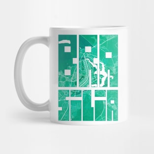 Brasilia, Brazil City Map Typography - Watercolor Mug